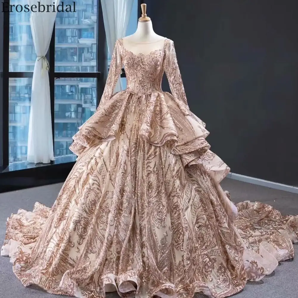 Женское вечернее платье со шлейфом длинным рукавом и завязкой на спине|Вечерние