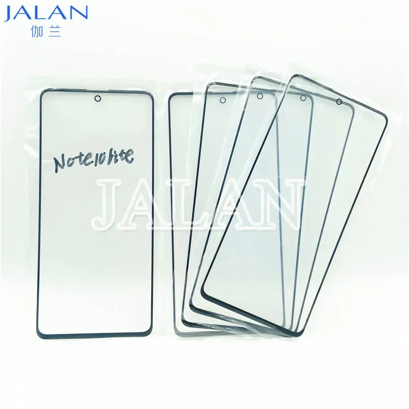 5 шт. Переднее стекло Note10 Lite для Samsung N770F ЖК-дисплей сенсорный экран поврежденная