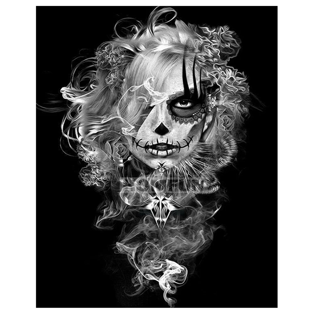 

MEIVN 5D DIY алмазная живопись Череп девочка полная квадратная Алмазная вышивка мультфильм Стразы картины Набор для творчества