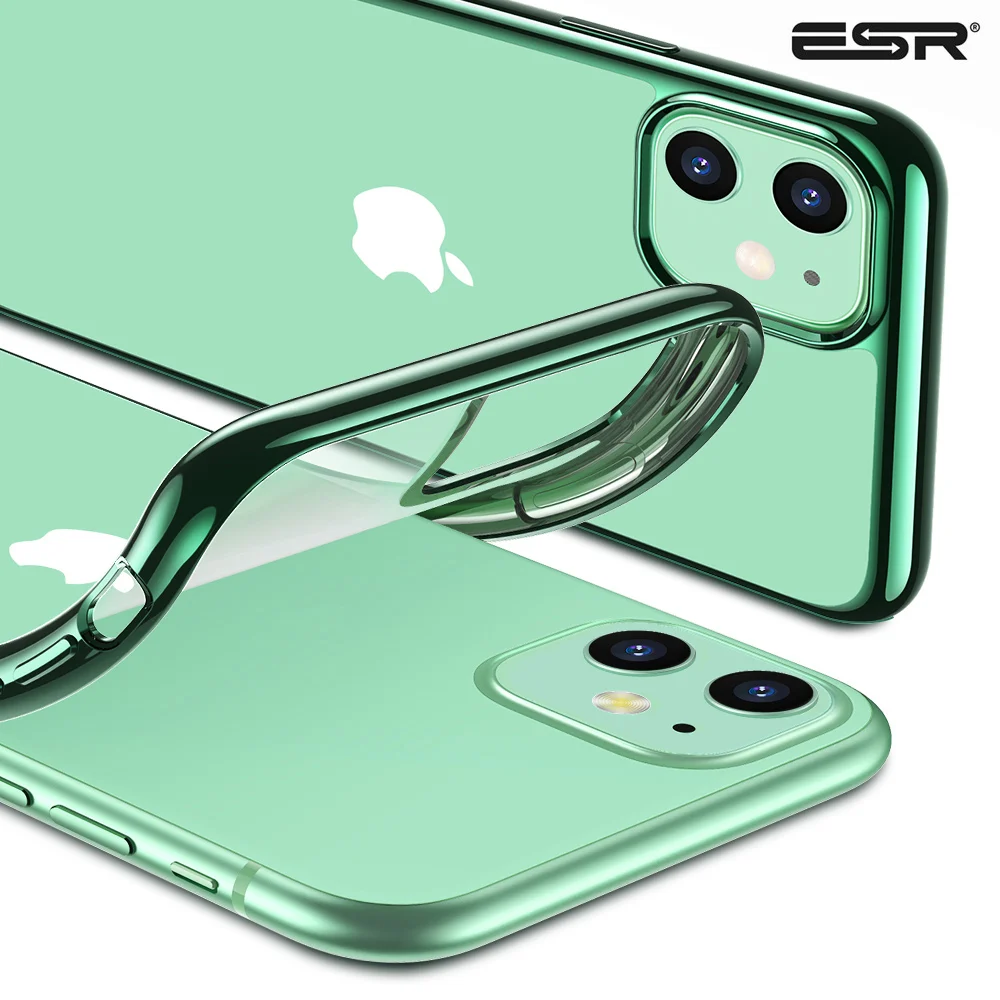 ESR Мягкий чехол из ТПУ для iPhone 11 Pro Max, Роскошный чехол с рамкой для телефона, тонкий прозрачный гибкий силиконовый чехол для iPhone 11 11 Pro