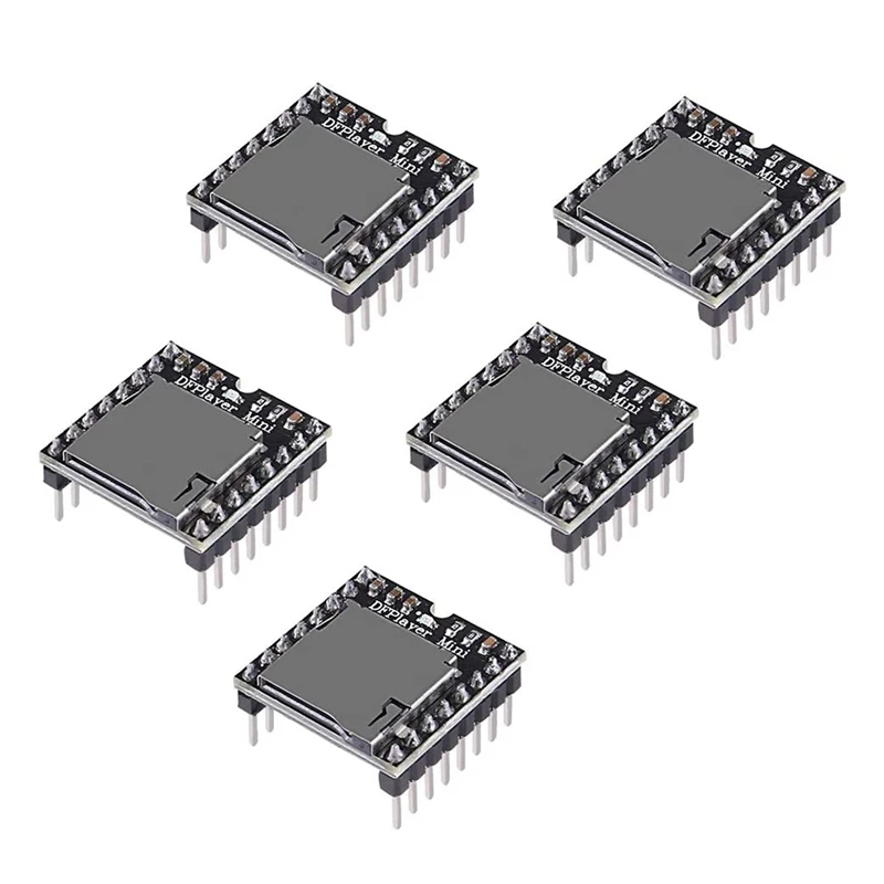 

Retail 5Pcs YX5200 MP3 Player Audio Module MP3 Voice Decode Board Supporting TF Card U-Disk IO/Serial Port/AD