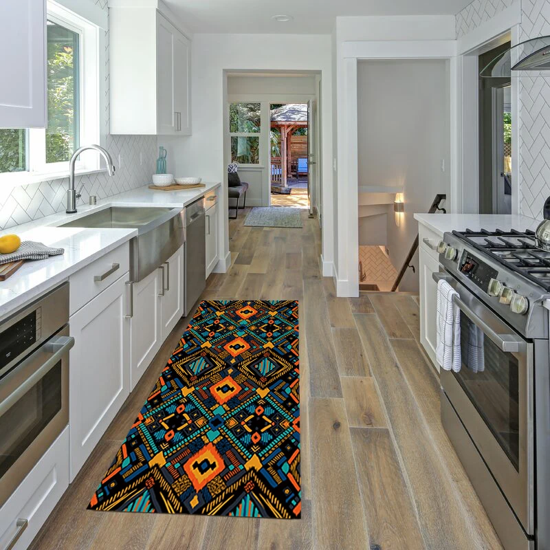 

Bohemian Doormat Kitchen Carpet For Living Room Anti-Slip Floor Mat Kitchen Mats Floor Mats Wrinkle-Resistant Door Mat Decor