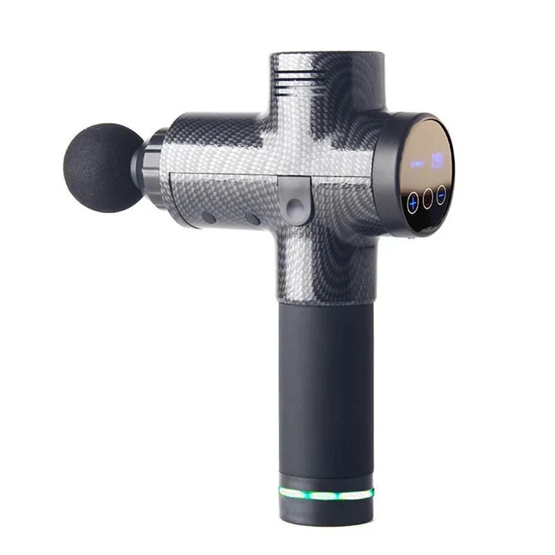 Новинка 2019 массажный пистолет с ЖК экраном для глубоких тканей массажер тела