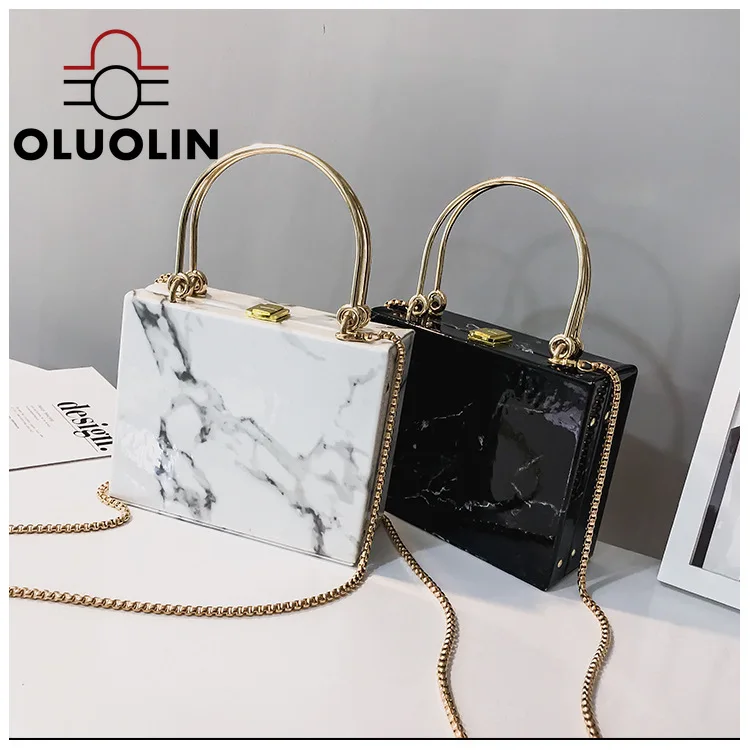 Мраморная сумка мини женская на цепочке Сумка с клапаном и замком ручная Женская