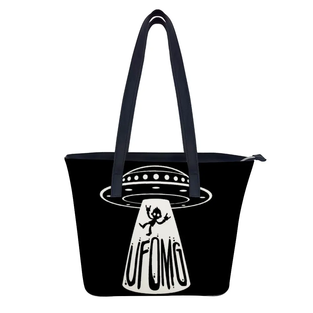

Alien Shoulder Bag Gym Leather Handbag Colorful Bulk Pocket Women Shopping Bag