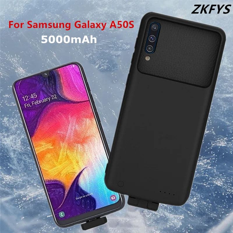 Чехлы для зарядки аккумуляторов 5000 мАч Samsung Galaxy A50S чехол аккумулятора резервного