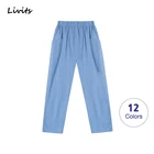 Женские укороченные брюки с карманами, хлопковые льняные прямые брюки, облегающие модные пикантные повседневные корейские летние брюки SA1212