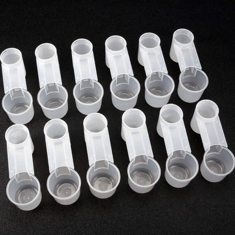 

20pcs New Pet Bird Feeder Drink Cup Water Bottle For Chicken Poultry Pigeon Parrot Automatic Drinking Device Poultry Drinker