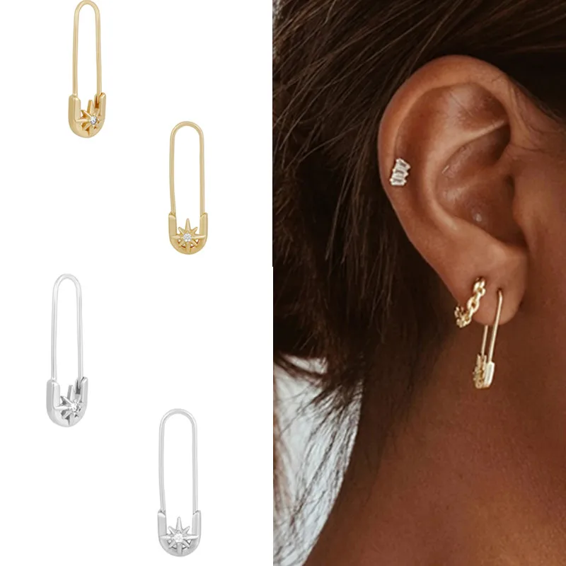 

Серьги ROMAD женские из серебра 925 пробы, серьги-гвоздики "Звёзды" пробы