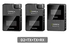 Беспроводной микрофон Comica BoomX-D D2, 2,4 ГГц, петличный микрофон, цифровой 1-триггер-2 VS SYNCO G1 A1 A2