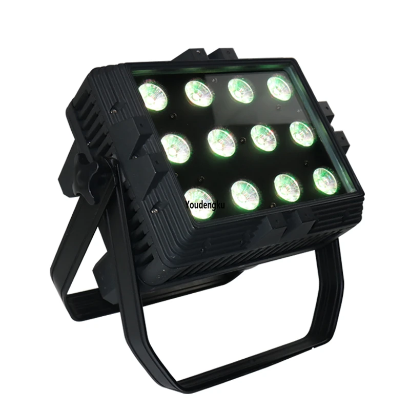 

2pcs wireless ip65 led wall washer 12x18w 6 in1 rgbwa uv Outdoor Battery Powered Wireless DMX LED Wall Washers City Color Lights