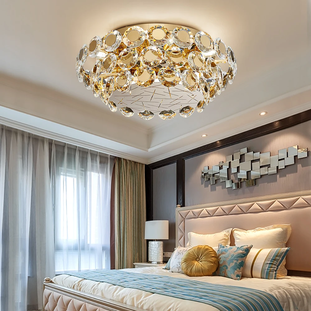 

2020 New Modern Crystal Ceiling Chandelier for Living Room Gold Bedroom Chandeliers Lighting Fixture Luxury Home Decor Lamps E14