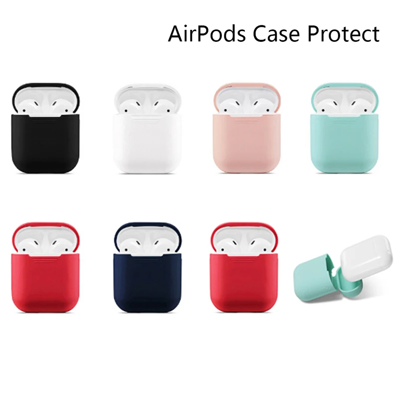 1 шт. защитный силиконовый чехол AirPods для наушников, чехол для наушников, маленькая коробка для хранения