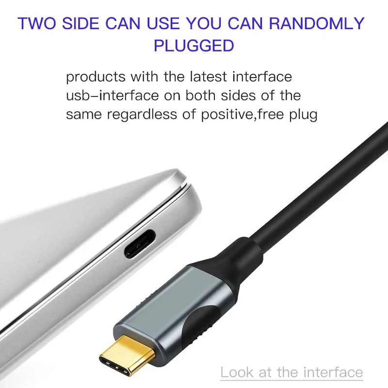 Lungfish usb c к hdmi 4K type C к HDMI кабель адаптер Thunderbolt 3 для huawei mate 30 Pro MacBook Pro адаптер usb type-C HDMI