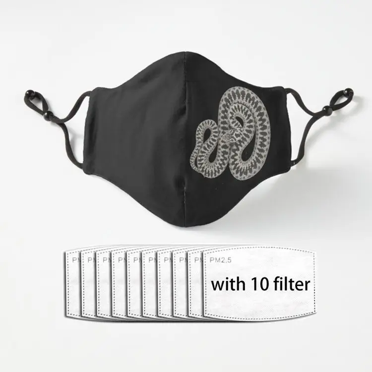 

Маска Vipera berus унисекс, регулируемая Роскошная маска для лица из полиэстера с фильтром, маски