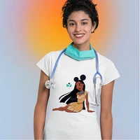 woman clothes disney princess pocahontas pattern harajuku cartoon print short sleeved fashion sister matching costume t shirt