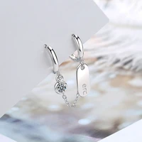 new fashion double ear hole hoop earrings simple style two loops connected lovely small piercing earring jewelry for women gifts