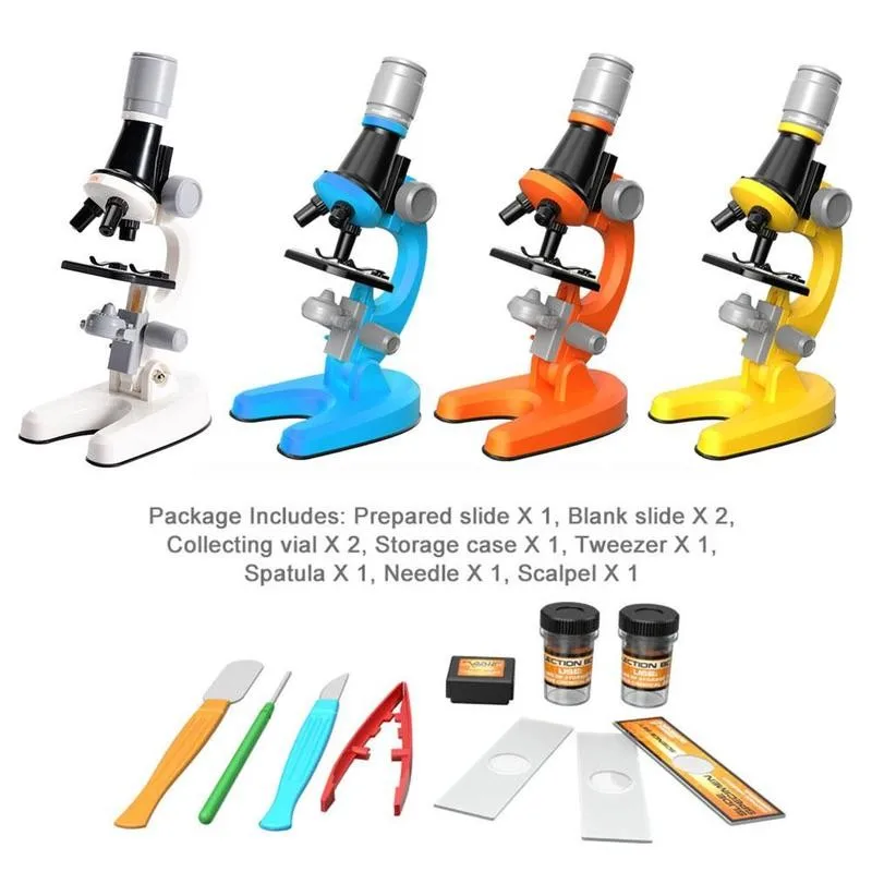

Children's Microscope Home School Science Educational Toy Gift Refined Biological Microscope For Kids Children Learning Tools