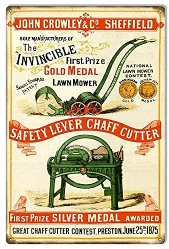 

ArtFuzz John Crawley Lawnmower Reproduction Country Metal Sign 12x16