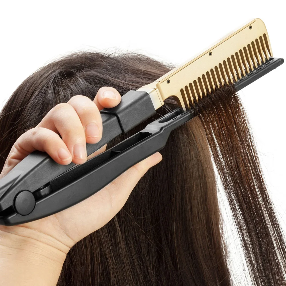 

Electric Hair Straightening Comb Wet Dry Dual Use Hair Straightener Hair Styling Comb KG66