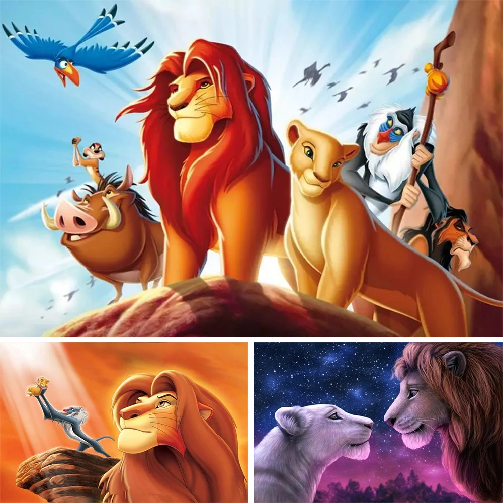 

Disney 5D DIY Diamond Painting Lion King Limited Animal Brand New Inlaid Rhinestone Cross Stitch Mosaic Decorative Painting