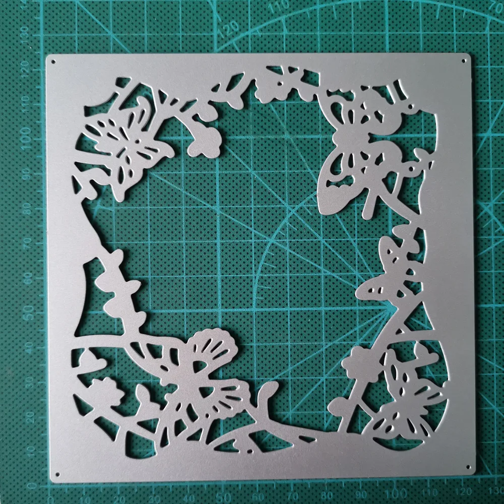 Square Card Butterfly Background Making Scrapbooking Dies Metal Crafts Cutting Greeting Handmade NEW 2020 | Дом и сад
