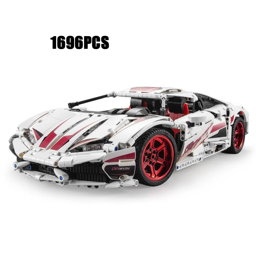 

Technical build block germany bull logo lambor Huracán lp610 Spyder model 2.4Ghz radio remote control vehicle steam brick RC toy