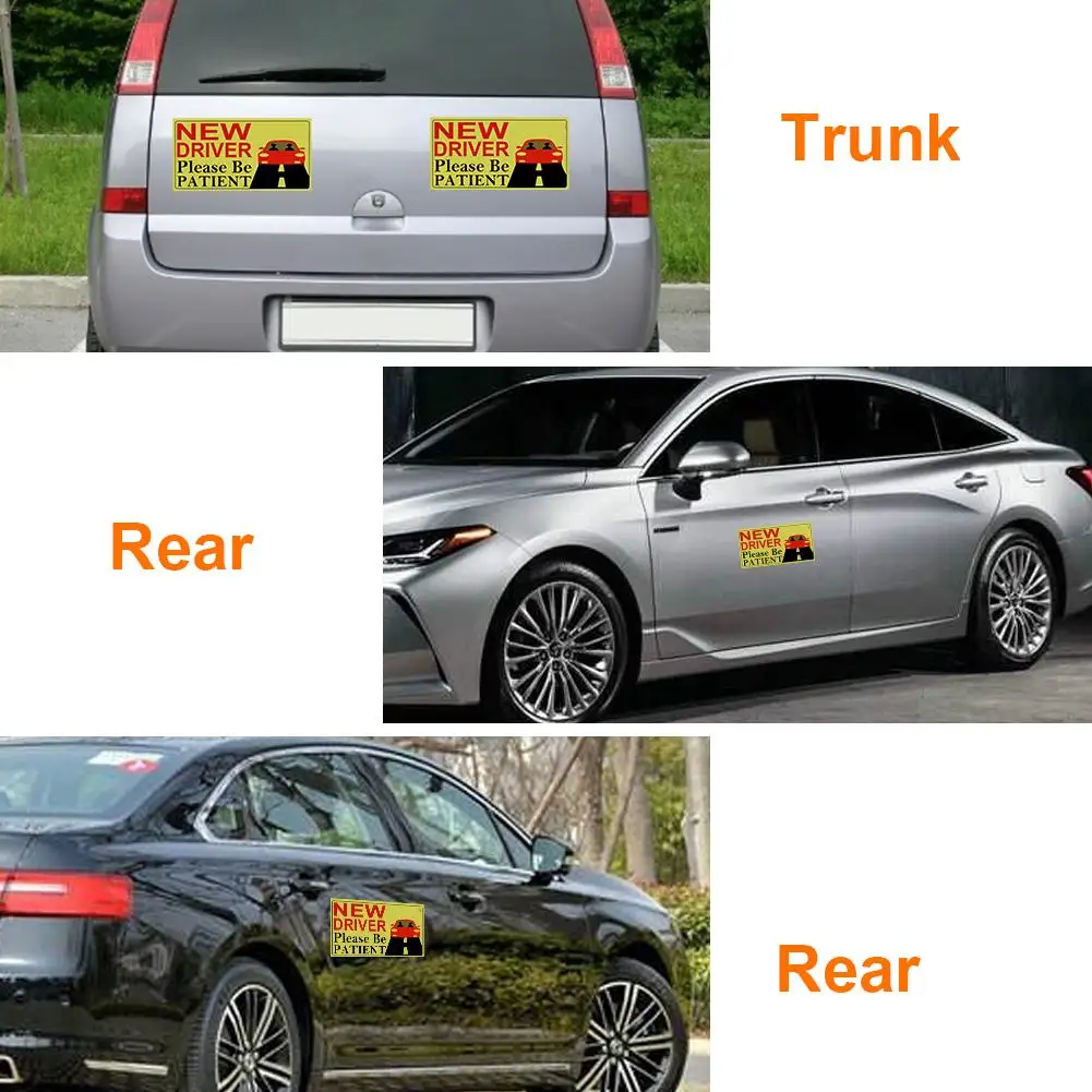 Reflective Magnetic Car Stickers Vehicle Sign Bumper Sticker For New Driver Weatherproof Anti-UV | Автомобили и мотоциклы