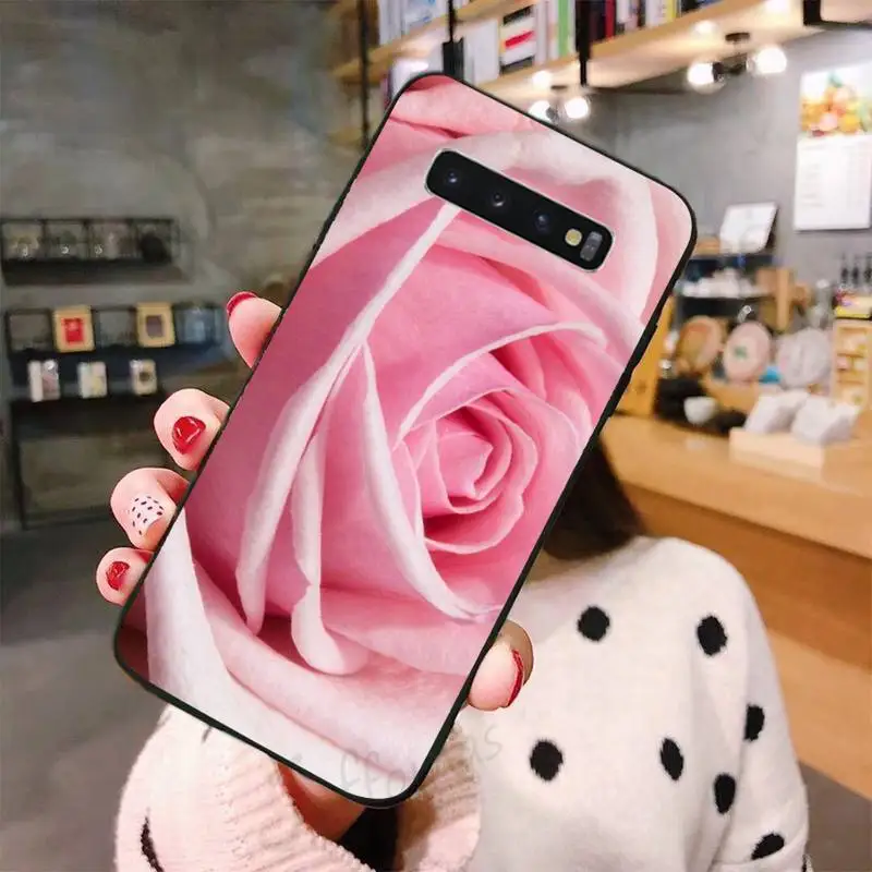 

pink rose beautiful Real shot Phone Cases For Samsung A50 A51 A71 A20E A20S S10 S20 S21 S30 Plus ultra 5G M11 funda shell