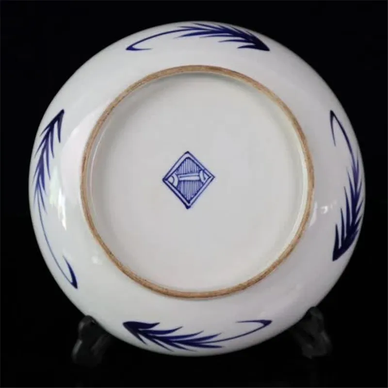 

Chinese Porcelain Plate Ancient Beauty Women Character Pattern Blue And White Porcelain Fruit Plate Ornamental Plate Gift