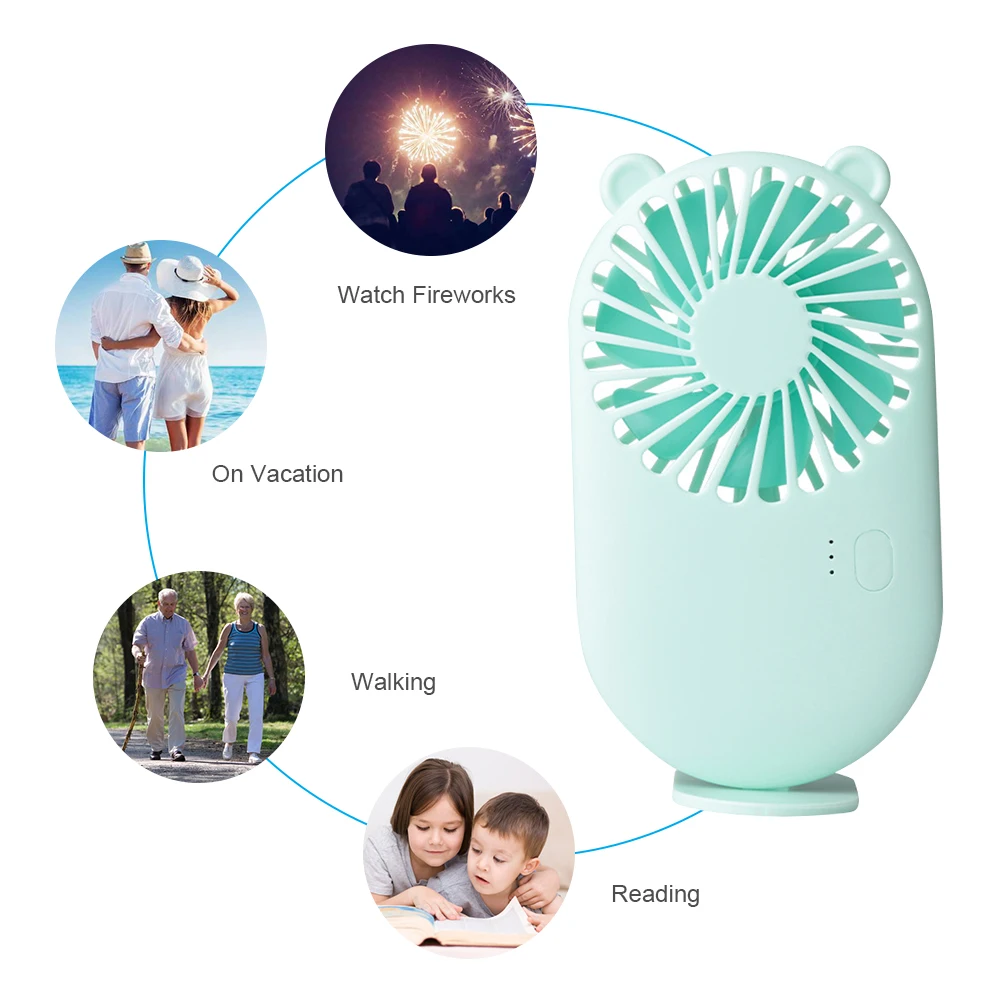 Летний кулер портативный вентилятор ручной USB перезаряжаемый Мини Складной для