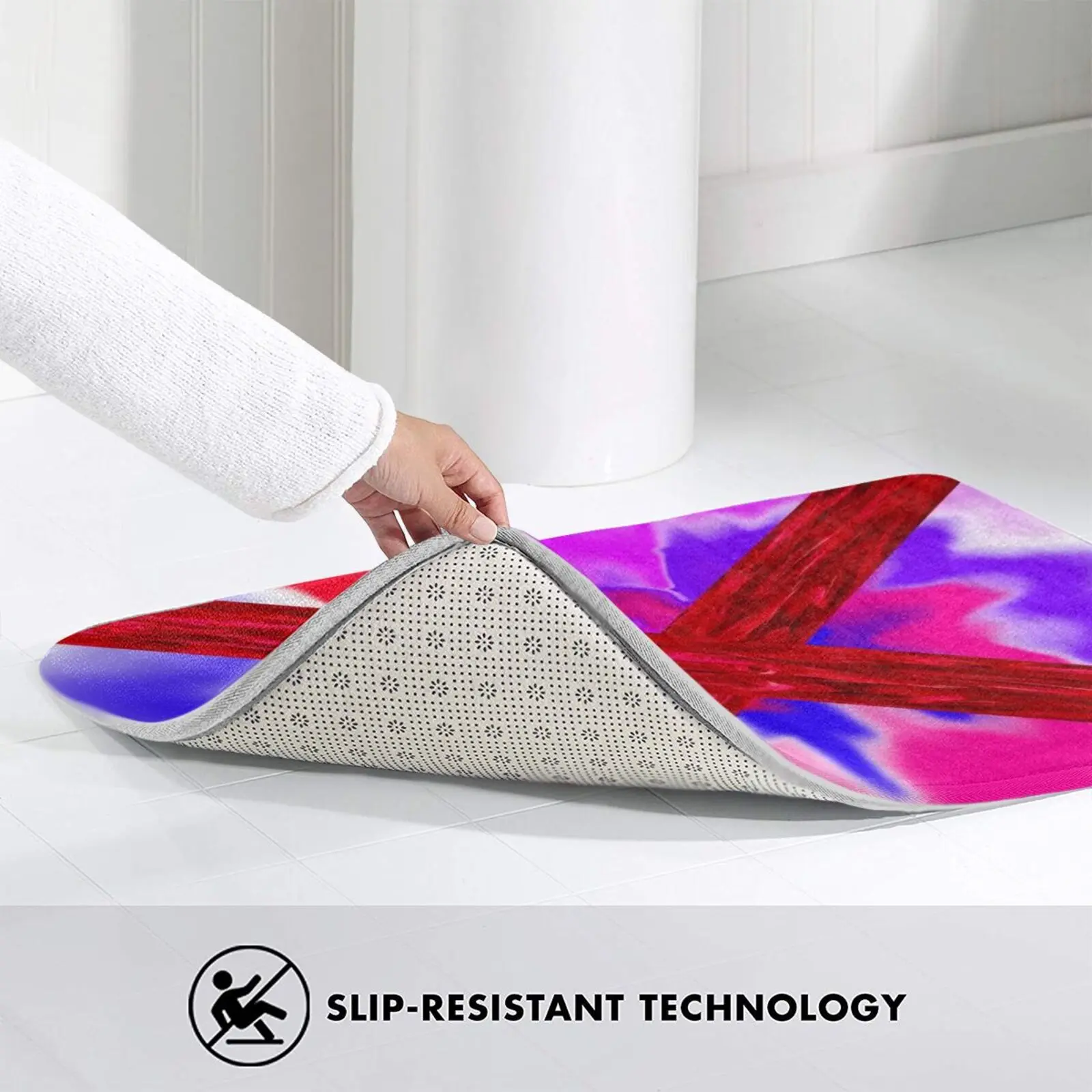 

Red Purple Tie - Dye Design Carpet Mat Rug Cushion Soft Non - Slip Pink Tie Dye Tie Dye Red Pink Purple Tie N Dye Tie Dye