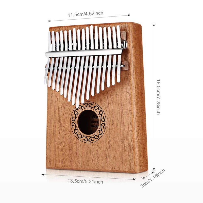 

17 Keys Kalimba Thumb Piano Finger Piano Musical Toys With Tune-Hammer And Music Book