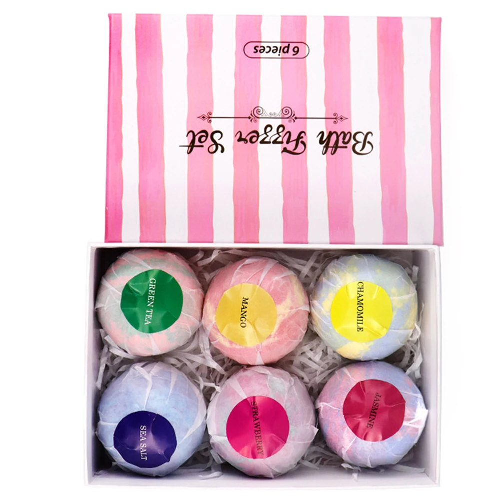 

1 Box Moisturizing Bath Bubble Bomb Ball Set Fragrance Relieve Stress Bath Salt Exfoliation Anti-fatigue Skin Care Products