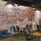 Самоклеящиеся водонепроницаемые 3D обои из ПВХ, в стиле ретро, цементная кирпичная стена, для кафе, караоке, ресторана, фоновые настенные декоративные обои, 3D наклейки
