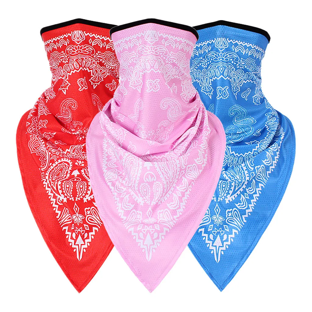 Флисовая велосипедная маска для лица шарф треугольный бандана головной убор шеи