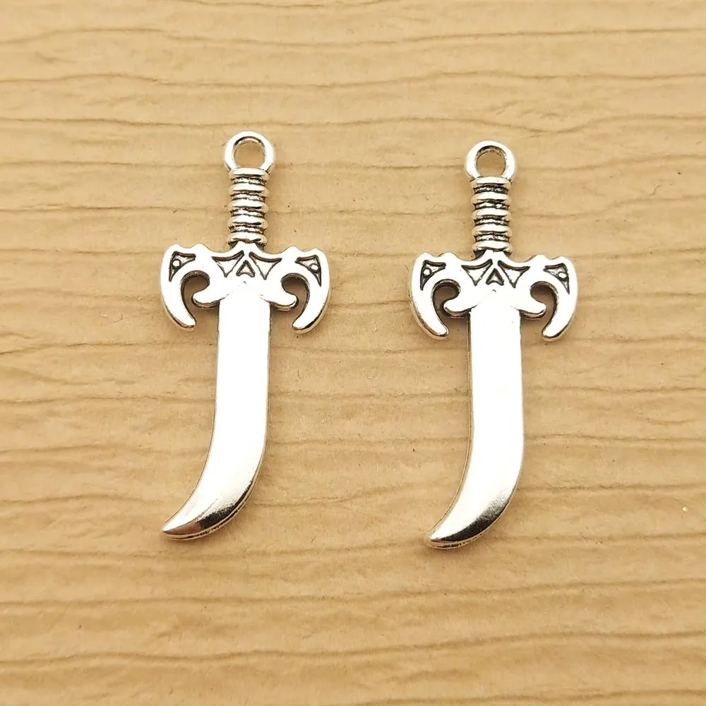 

10 шт. 12x31 мм Очаровательные Подвески с ножом для изготовления ювелирных изделий и ремесла очаровательные модные подвески