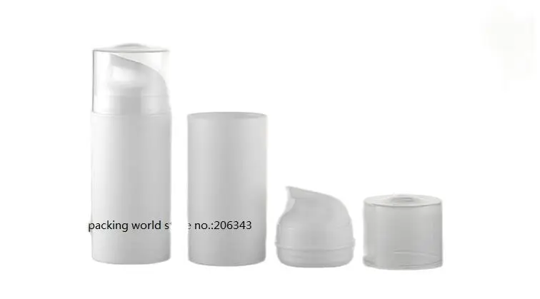 100 мл цельная белая пластиковая безвоздушная бутылка белый/прозрачный насос для
