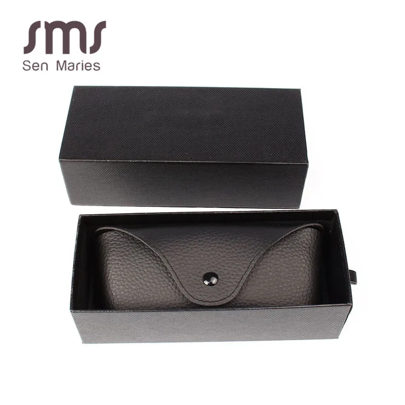 Sen Maries солнцезащитные очки выдвижная коробка черные ПУ чехол для мужчин женщин