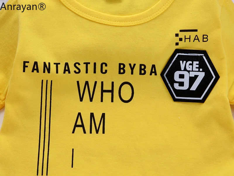 2020 Детская летняя одежда для маленьких мальчиков костюмы из 2 предметов с