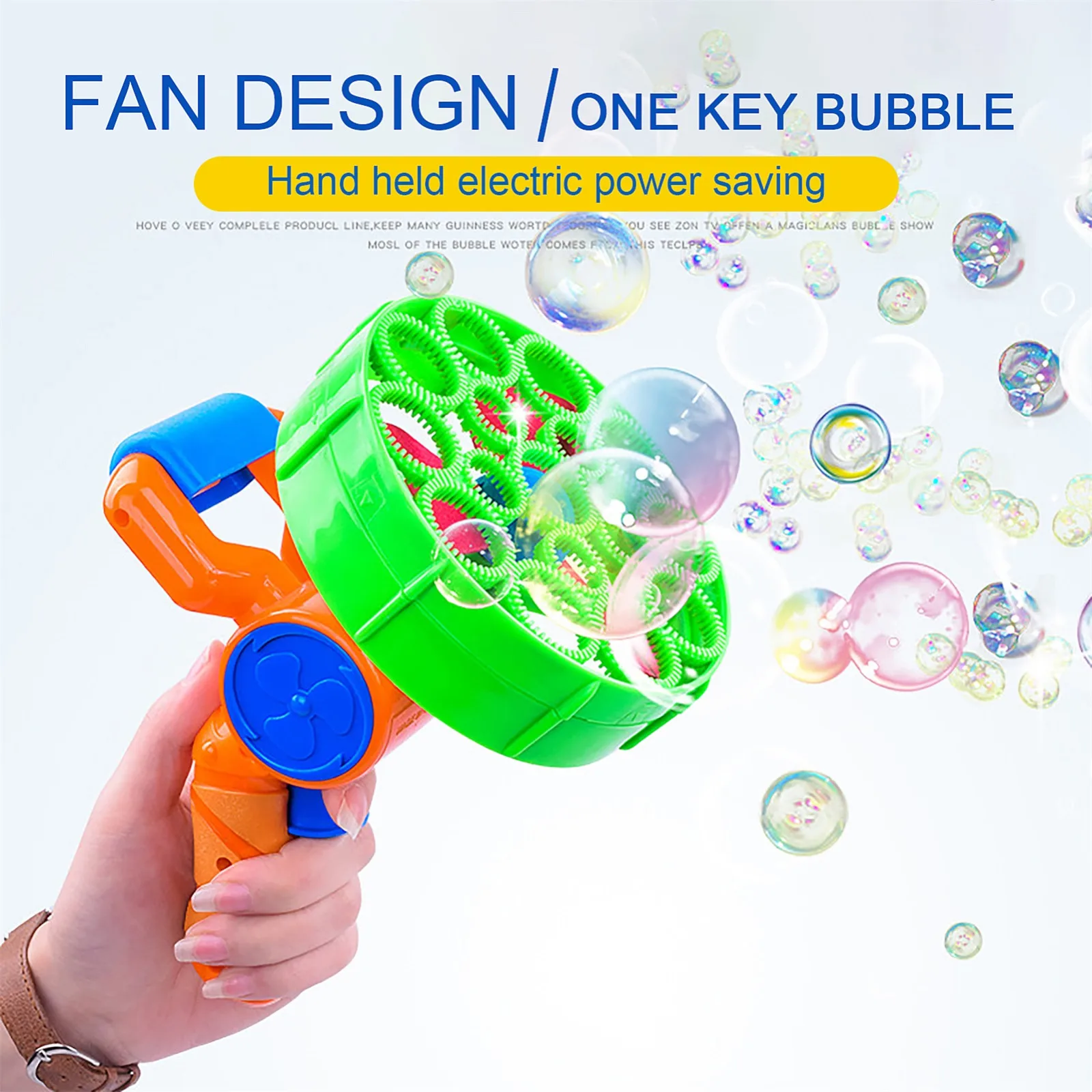 

Летняя Волшебная забавная воздуходувка для пузырьков, воздуходувка для пузырьков с 1 палочкой (100 мл), машина для бластера пузырьков для дете...