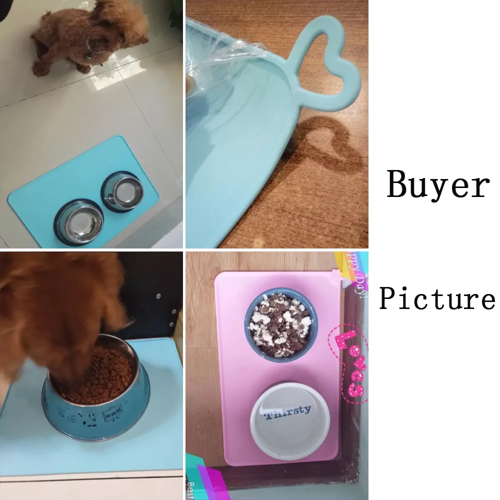 Коврик для миски собак водонепроницаемый силиконовый коврик корма и кошек миска