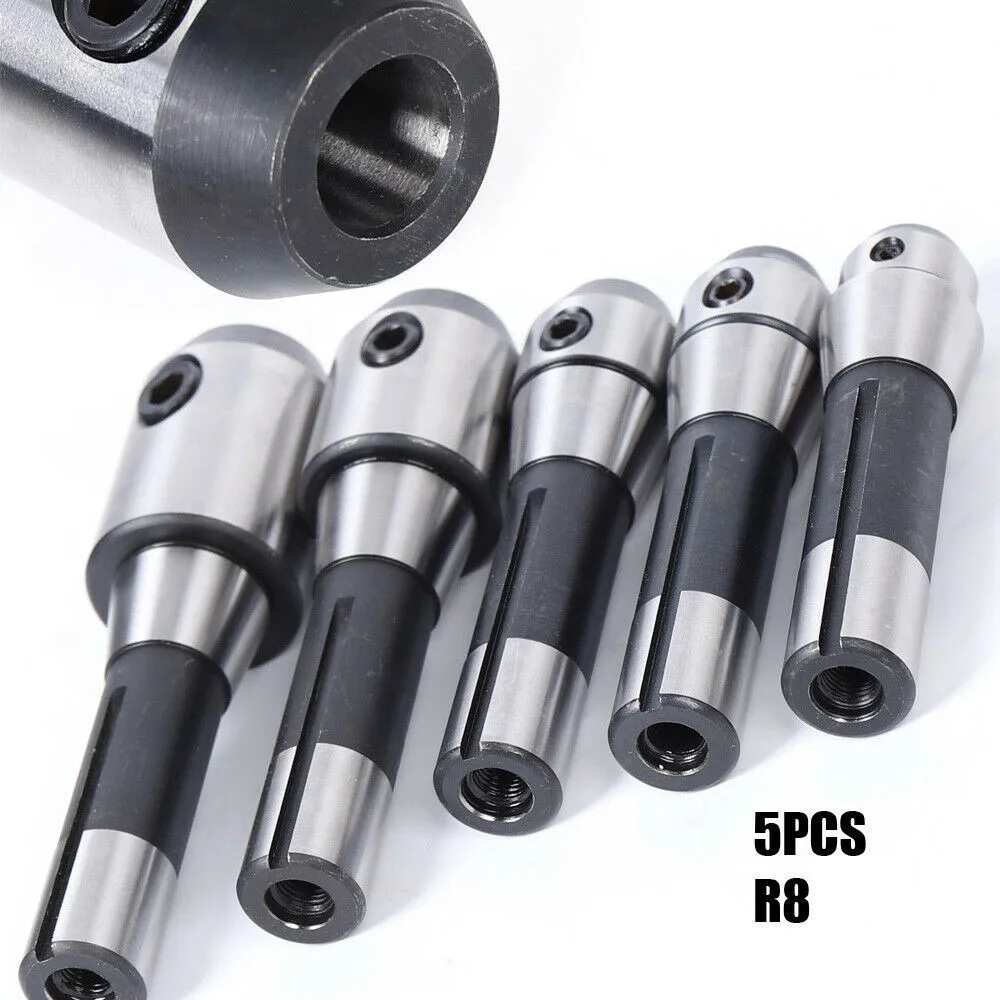 

R8 Tool R8 Milling Cutter Arbor Replacement Silver & Black Tool Holder