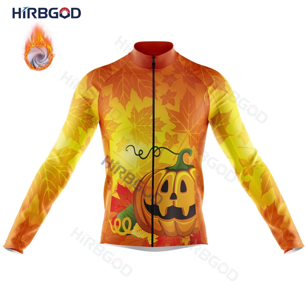 

Горячая Распродажа, новинка, Мужская велосипедная кофта HIRBGOD на Хэллоуин, Кленовая тыква, монстр, одежда для горного велосипеда, зимняя флис...