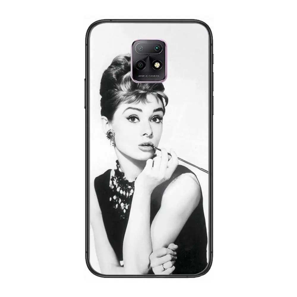 

Famous Elegant Audrey Hepburn Phone Case For XiaoMi Redmi 10X 9 8 7 6 5 A Pro S2 K20 T 5G Y1 Anime Black Cover Silicone Back Pr