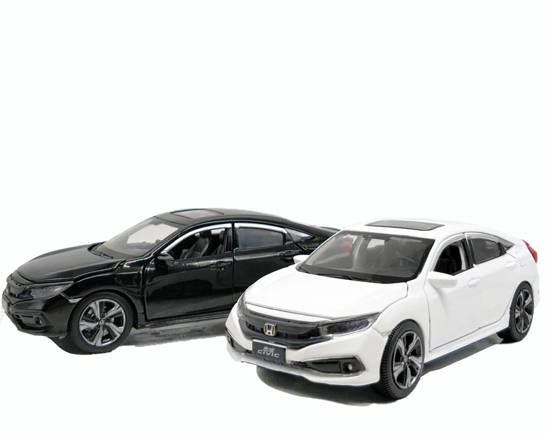 JackieKim 1:32 Honda Civic 2019 Звук & светильник литой модели автомобилей|Наземный транспорт| |