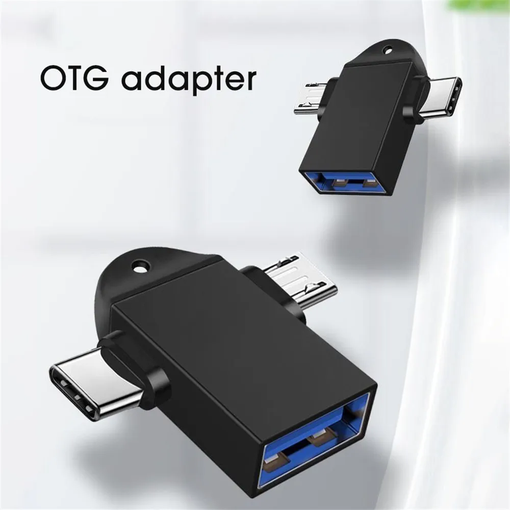 Адаптер OTG 2 в 1 для Type C и Micro usb кабель передачи данных постоянного тока постоянный