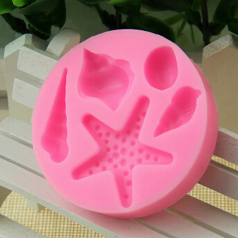 3D Морская звезда ракушка силиконовая формочка в виде животного инструменты для