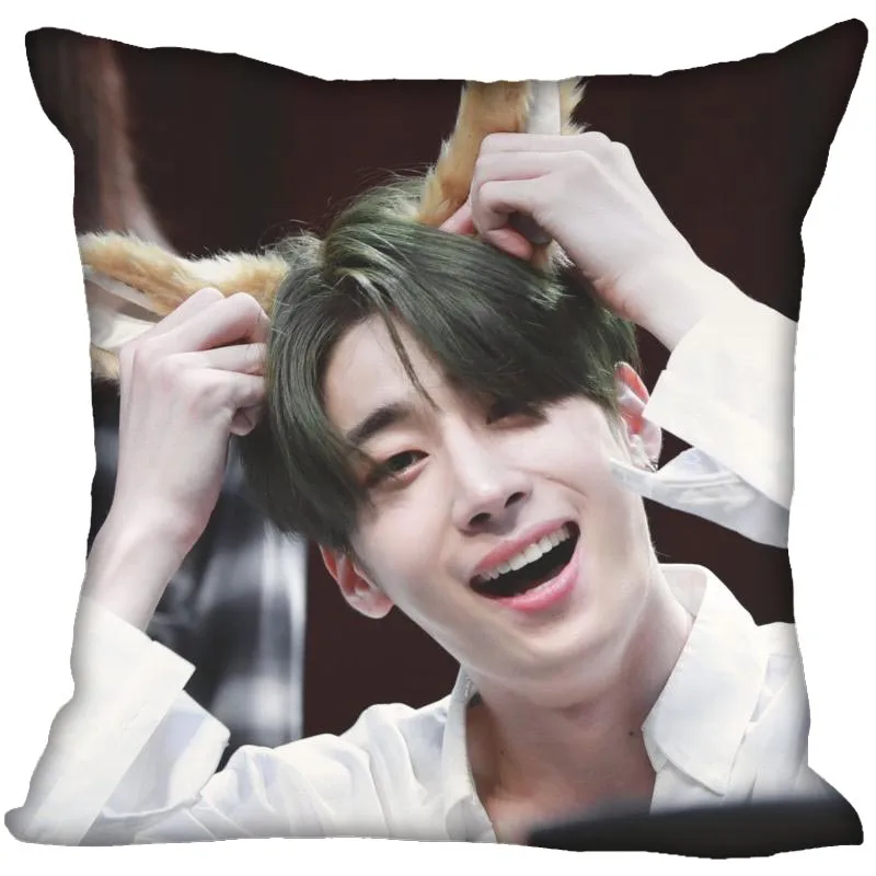 KPOP X1 печатная квадратная наволочка модное декоративное двустороннее атласное с узором Наволочка на заказ ваш подарок изображения