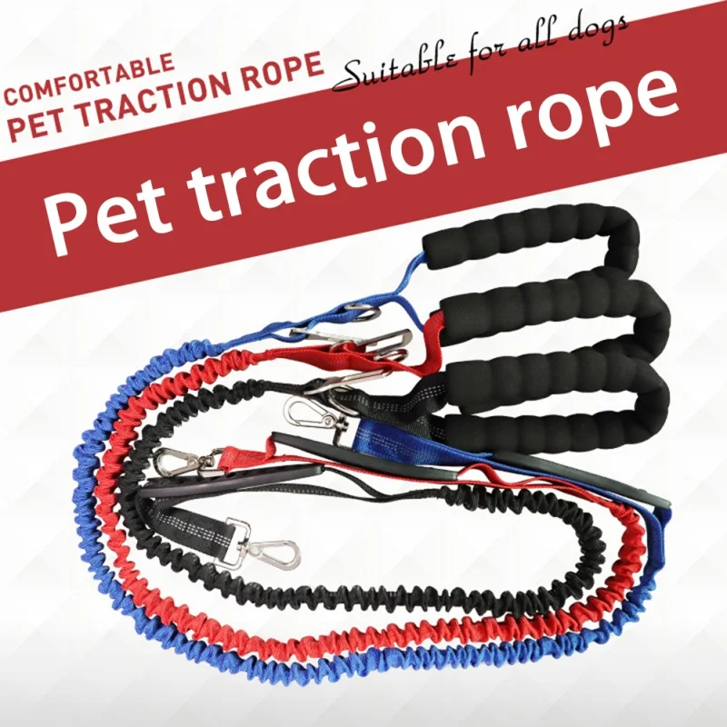 

Nylon Training Dog Leash Webbing Recall Long Lead Line Pet Cats Elastic Bungee Traction Rope Great for Teaching Camping Backyard